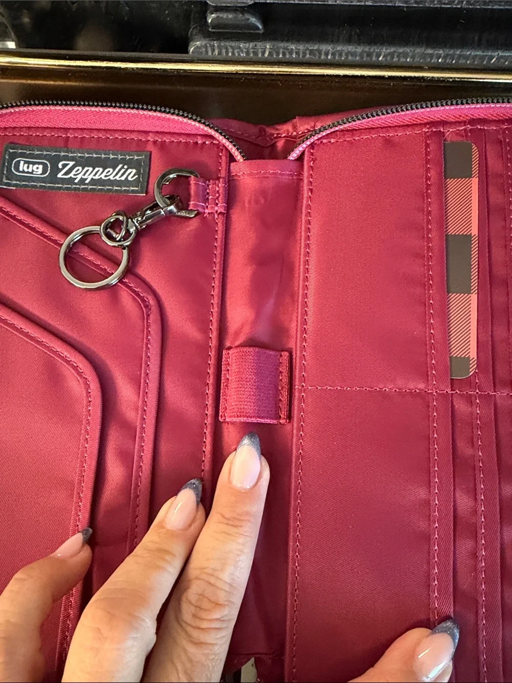 Lug Zeppelin 2 Raspberry Wristlet Wallet